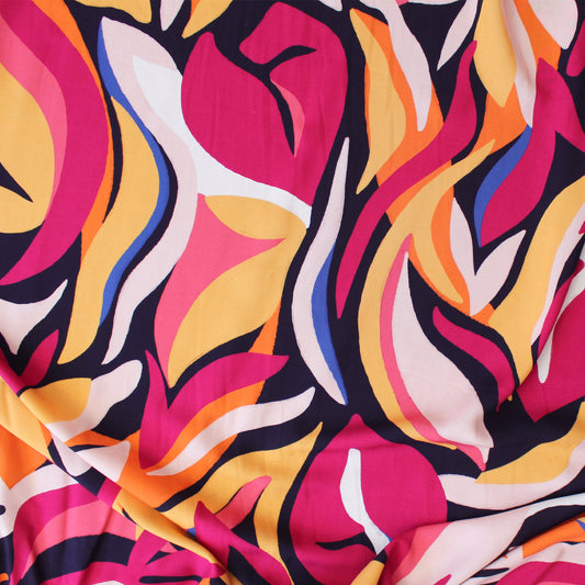 Pucci-esque tropical viscose woven
