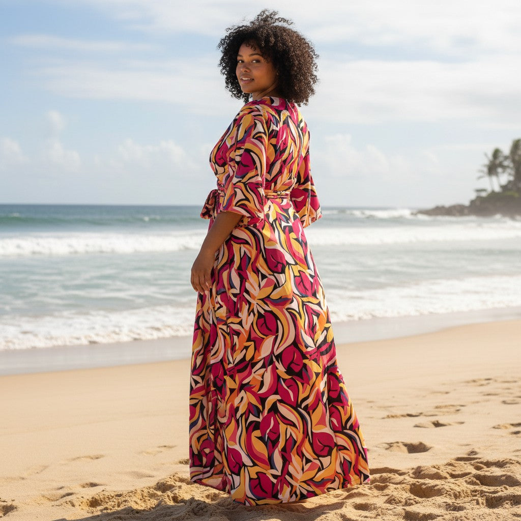 Pucci-esque tropical viscose woven