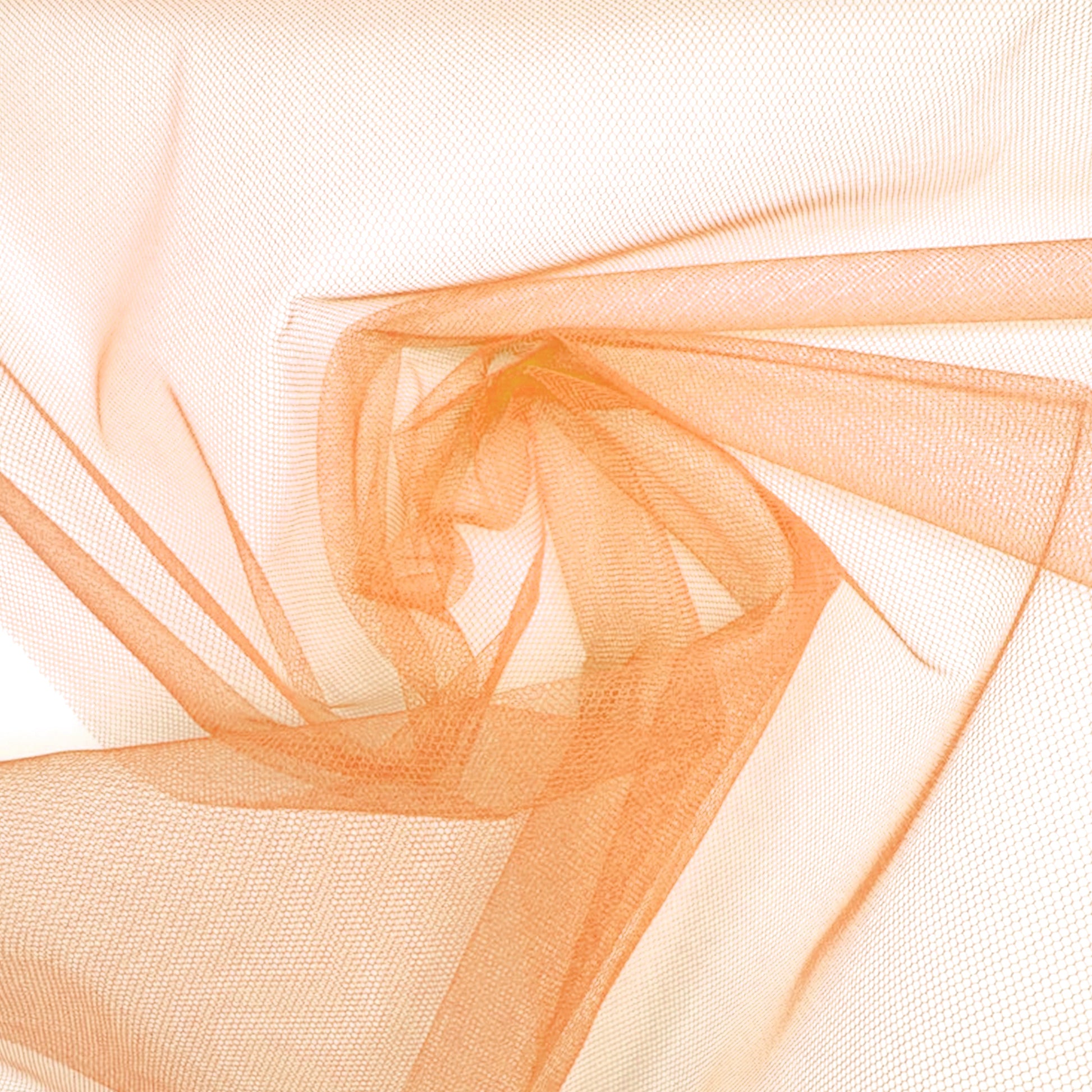 Italian, sheer and structured crisp mesh - melon