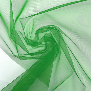 Italian, sheer and structured crisp mesh - kelly green