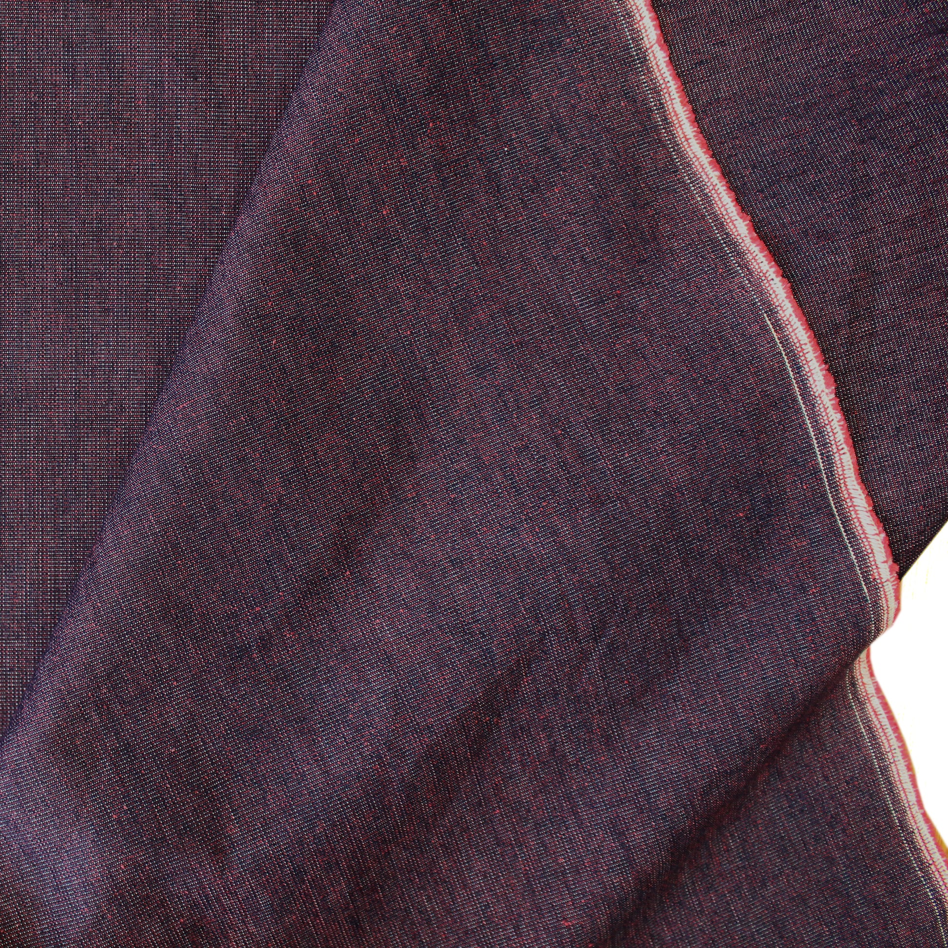 cross dye denim - medium indigo/cherry