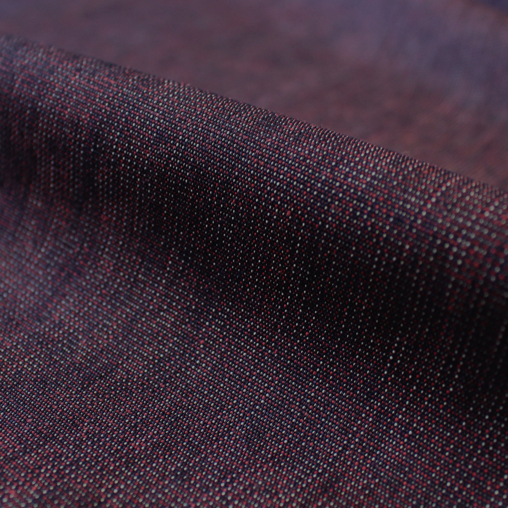 cross dye denim - medium indigo/cherry