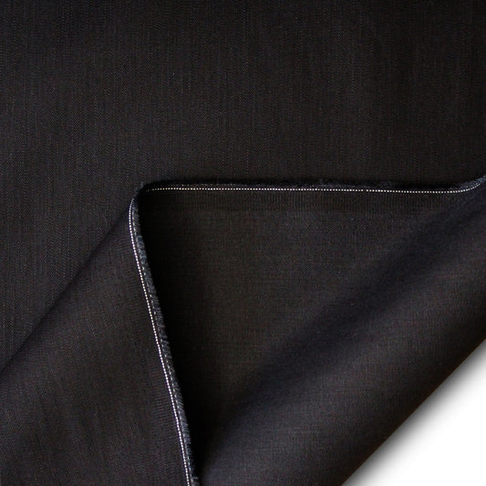 deadstock mid-weight stretch selvage denim - pitch black