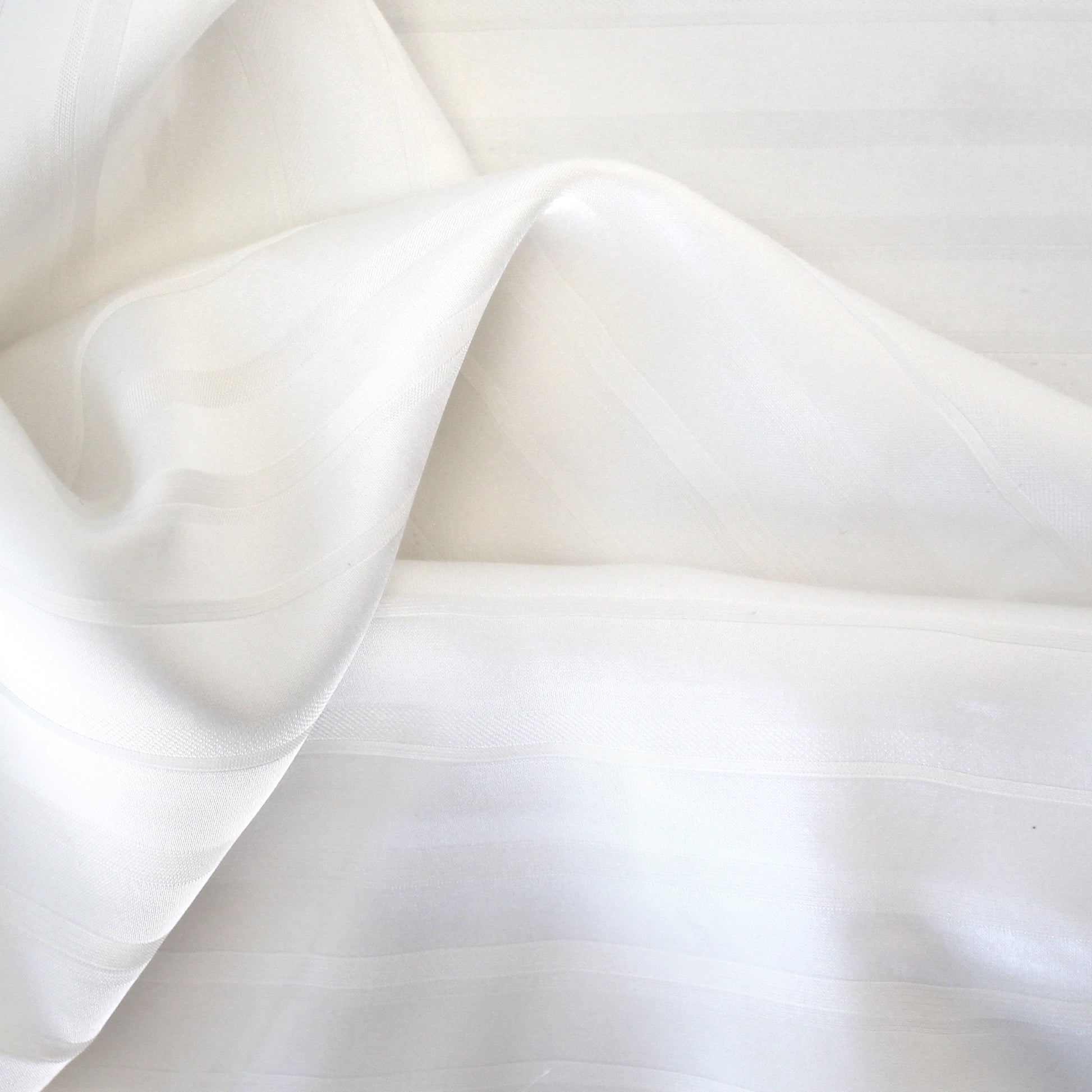 deadstock jacquard stripe acetate lining - soft white