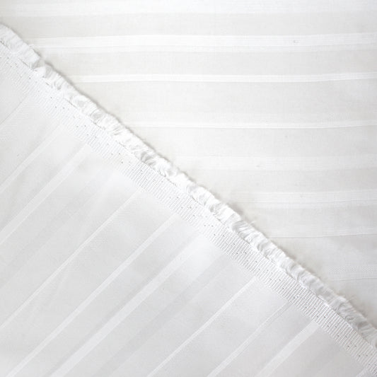 deadstock jacquard stripe acetate lining - soft white