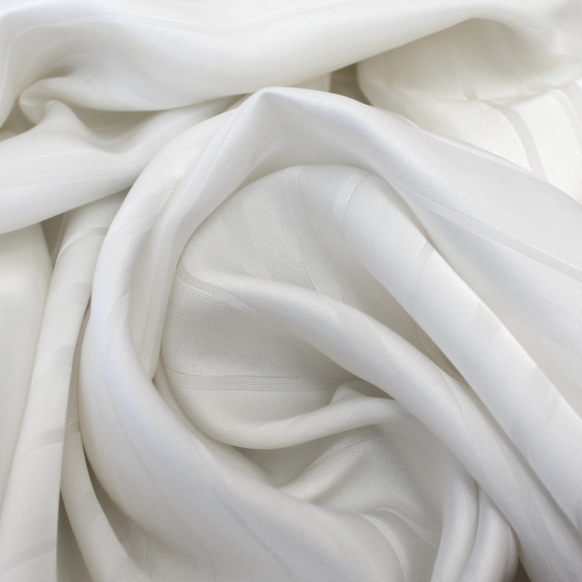 deadstock jacquard stripe acetate lining - soft white