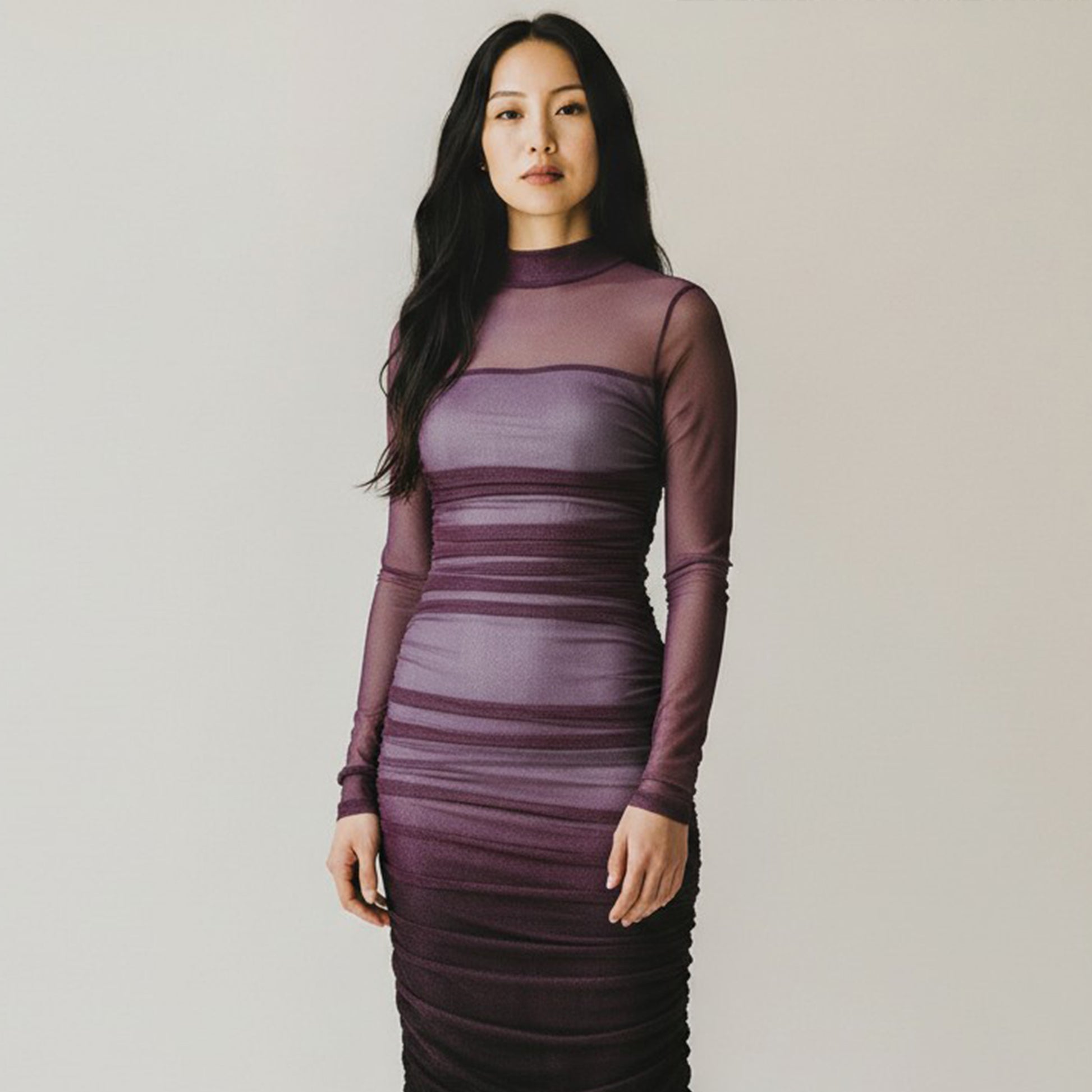 deadstock soft mesh - plum ombre