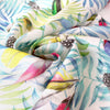 European 'birds of a feather' linen dressweight woven