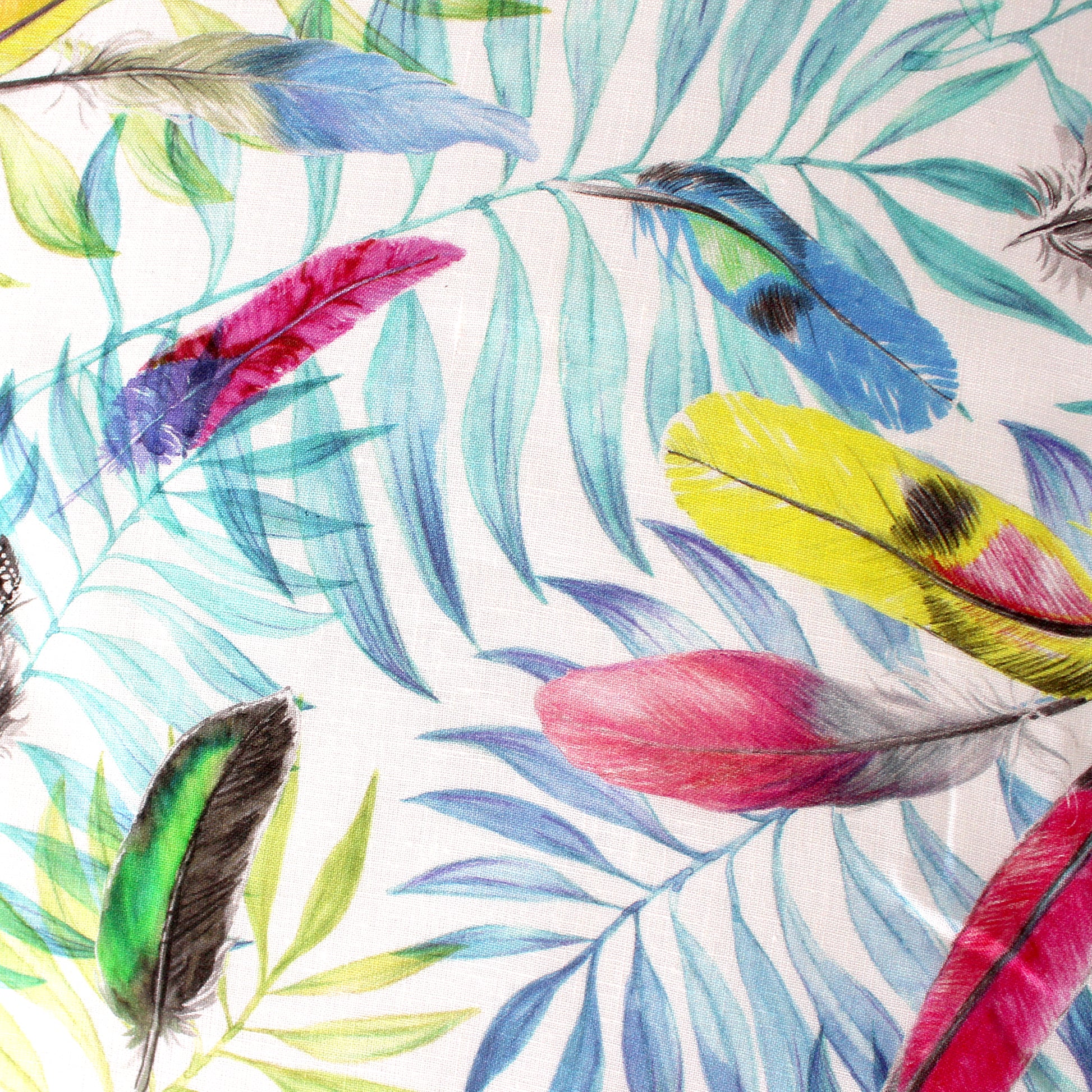 European 'birds of a feather' linen dressweight woven