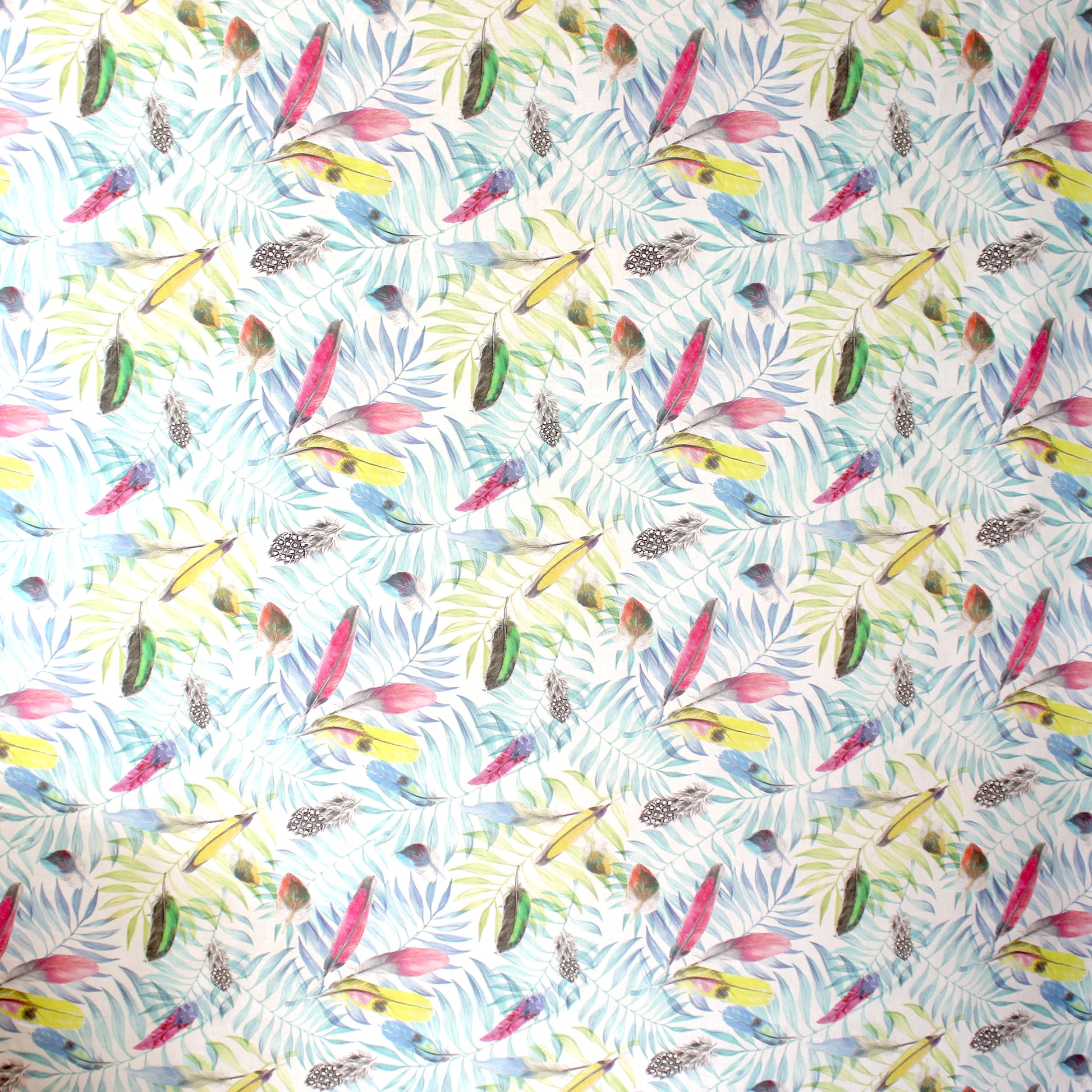 European 'birds of a feather' linen dressweight woven