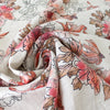 European 'midsummer garden' raw linen dressweight woven