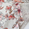 European 'midsummer garden' raw linen dressweight woven
