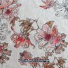 European 'midsummer garden' raw linen dressweight woven