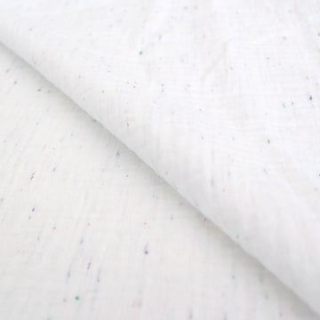 mousseline cotton double gauze - speckled white