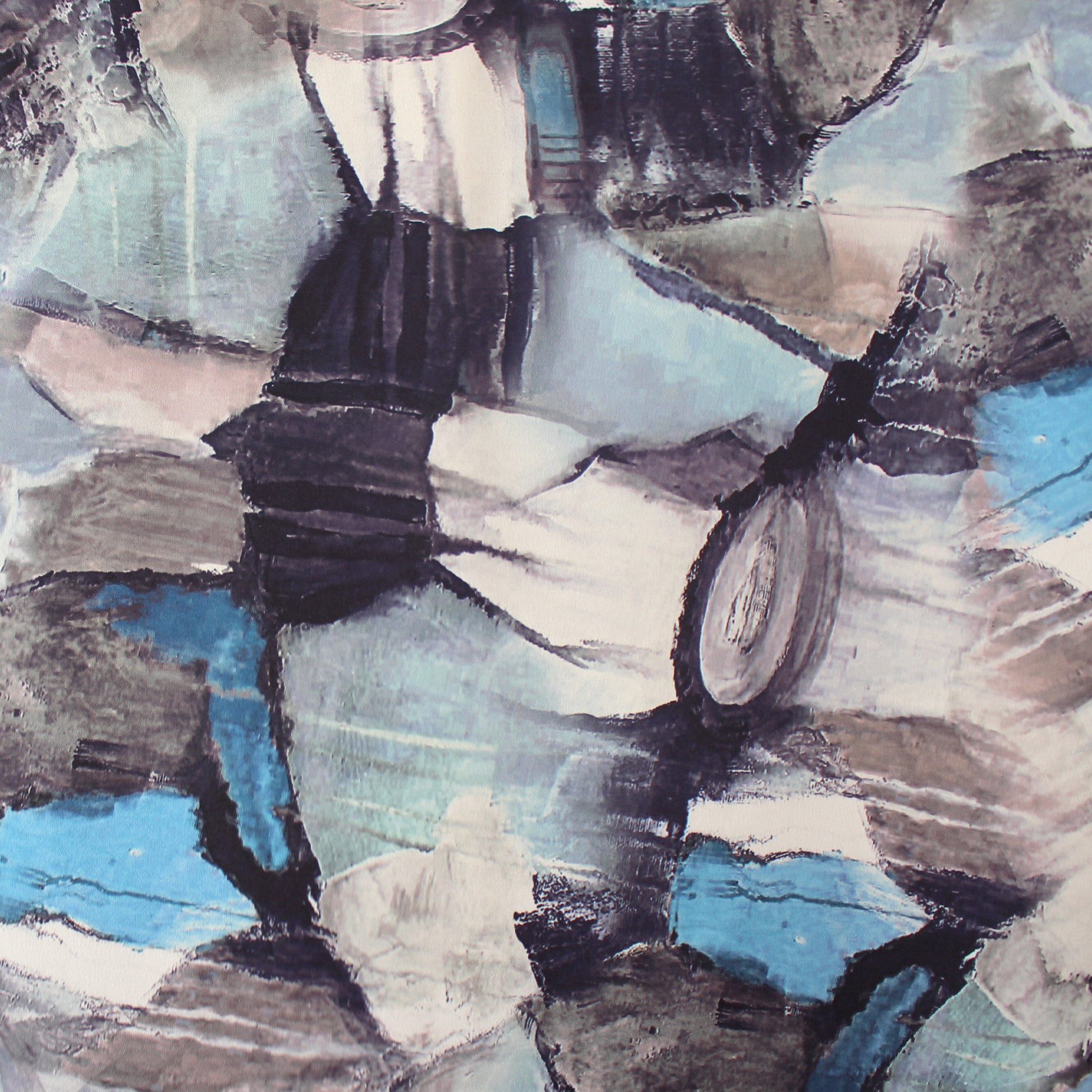 'coastal storm' stretch poly charmeuse