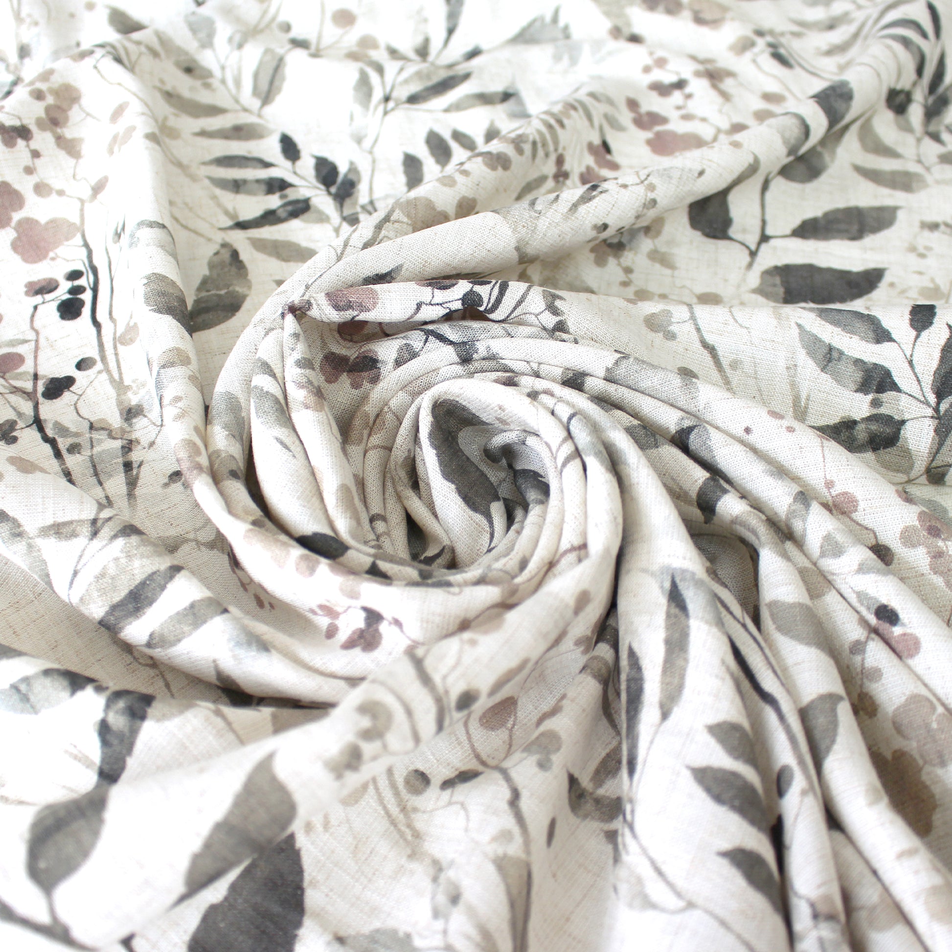 'olive leaf' linen dressweight woven, Oeko-Tex cert.