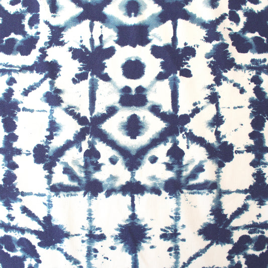 European shibori-style linen stretch woven