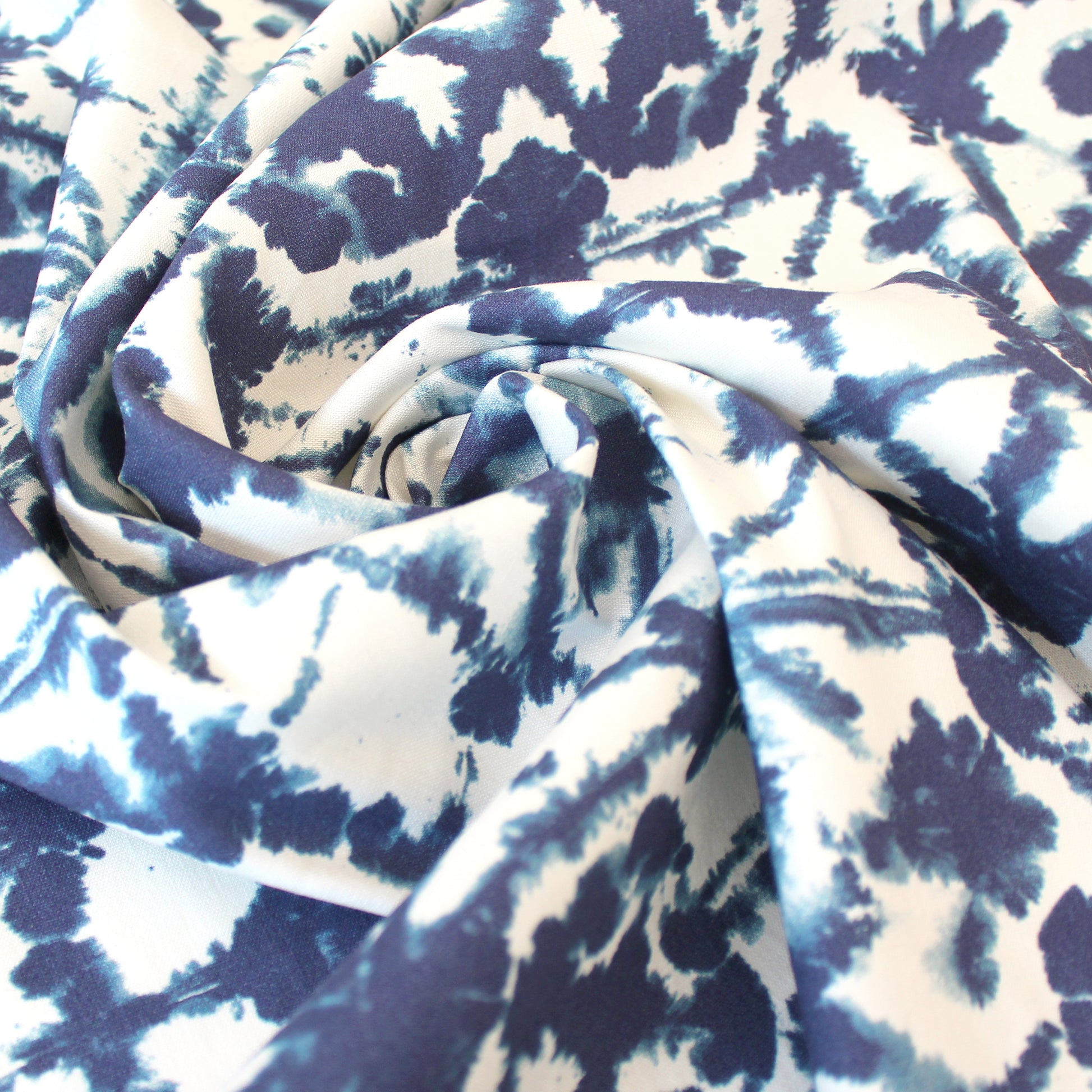 European shibori-style linen stretch woven