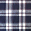 European metallic plaid linen stretch woven - navy