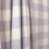 European buffalo check linen stretch woven - cool gray/rose gold