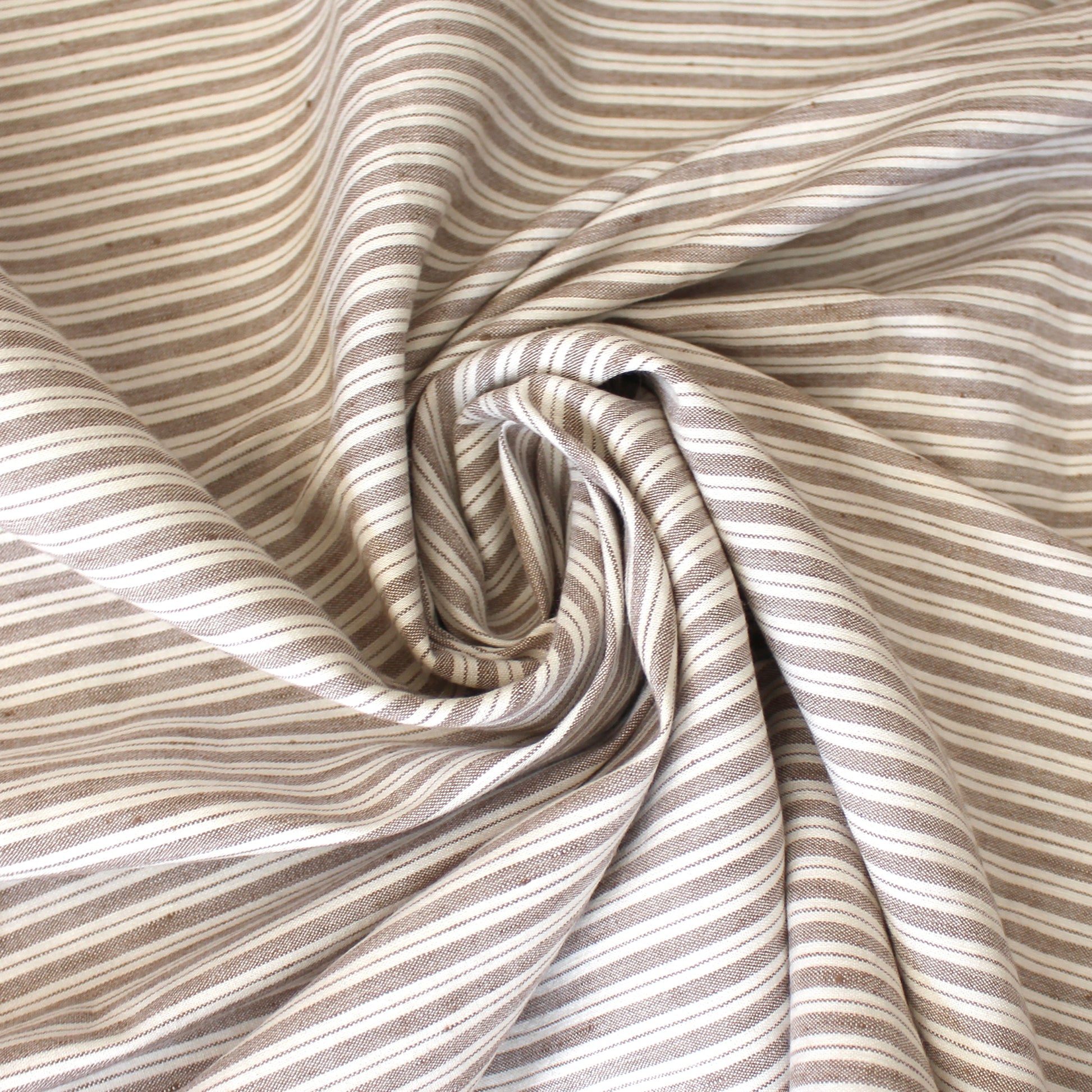 European varying stripe linen/rayon stretch woven