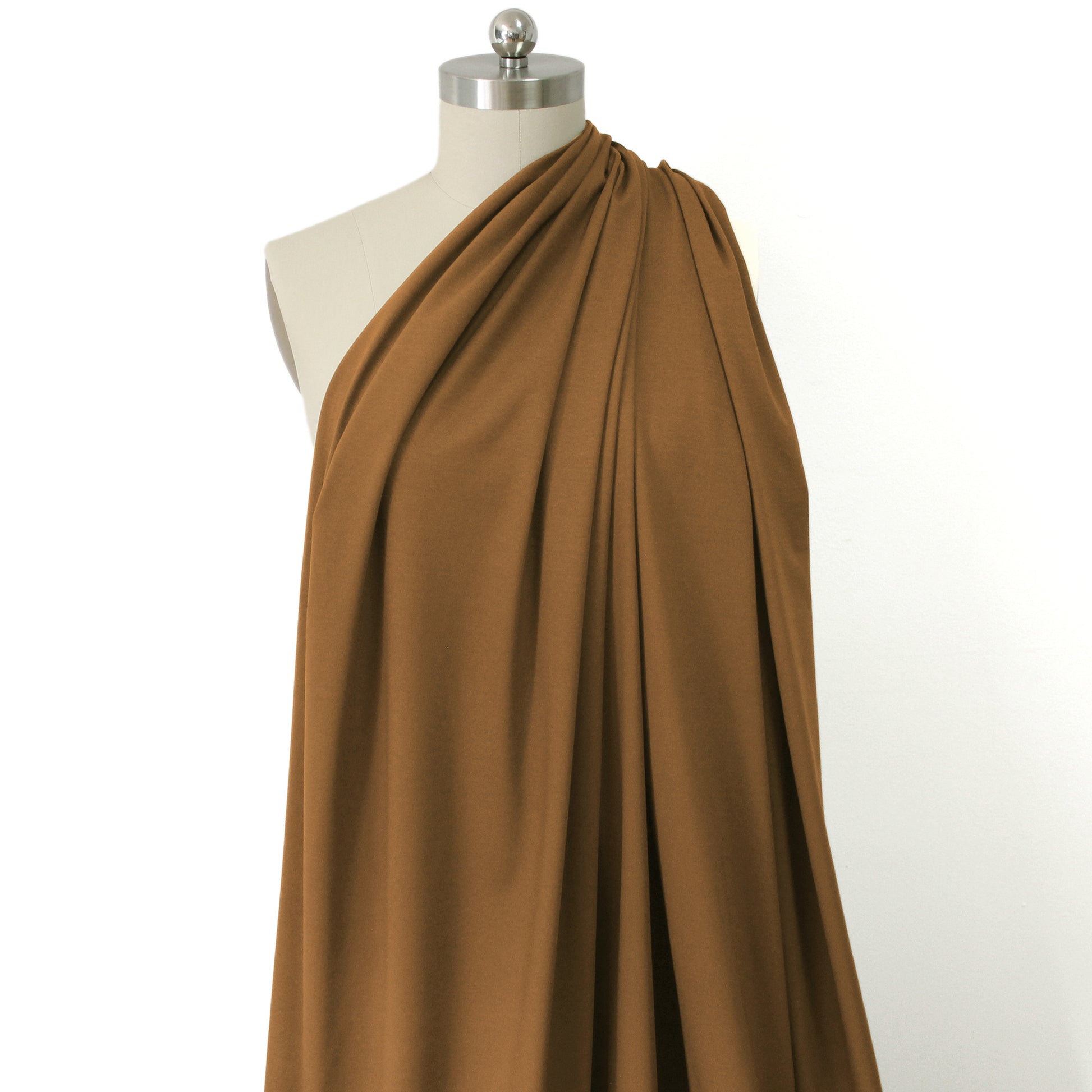eco knit cotton/spandex jersey - tobacco