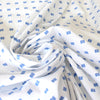 Italian "clip dot square" clipped weave poplin