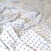 Italian "clip dot square" clipped weave poplin