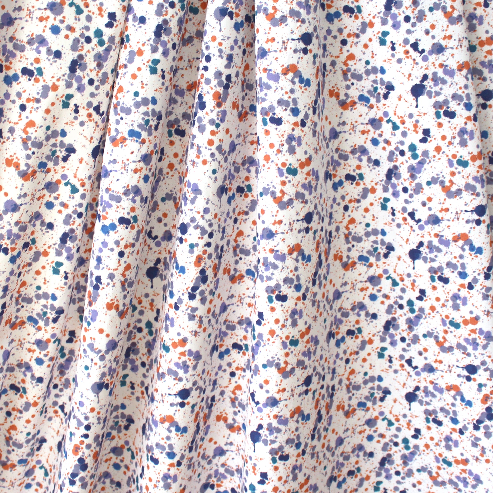 Italian 'paint drop' printed cotton poplin