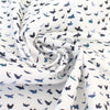 Italian 'petite birds' stretch cotton poplin