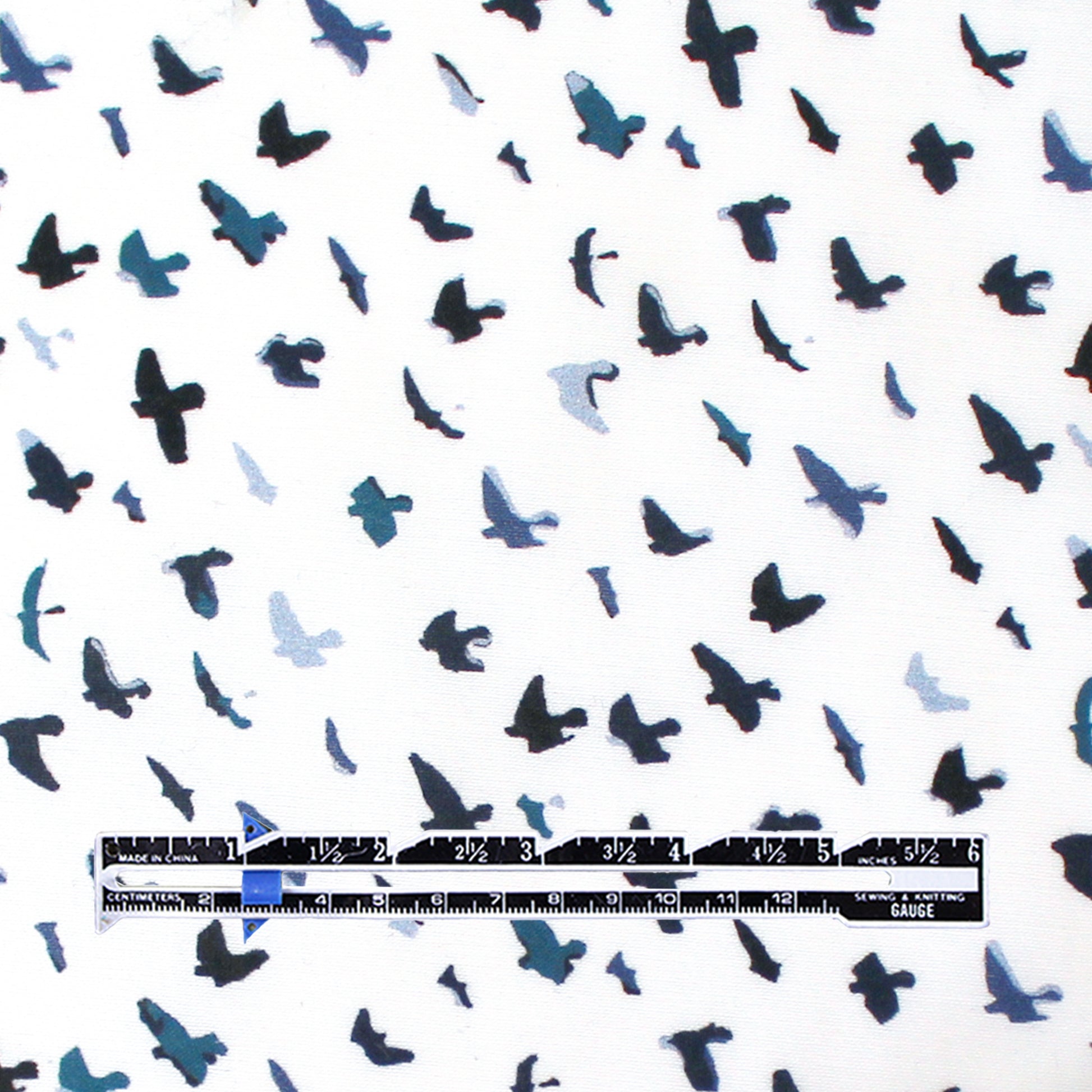 Italian 'petite birds' stretch cotton poplin