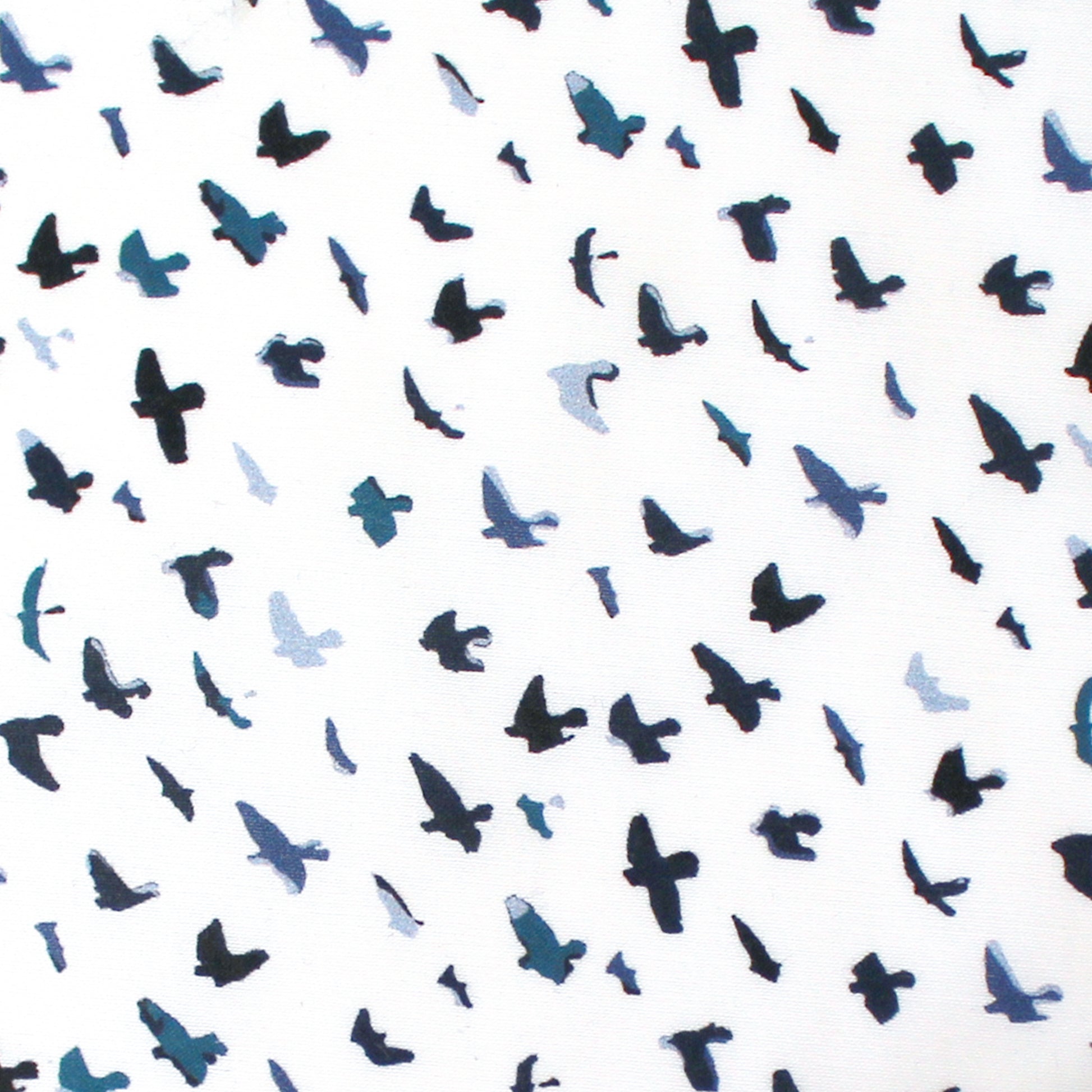Italian 'petite birds' stretch cotton poplin
