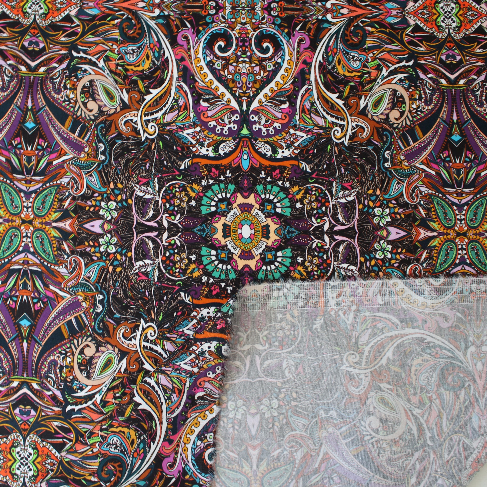 Italian 'paisley reflection' stretch cotton shirting