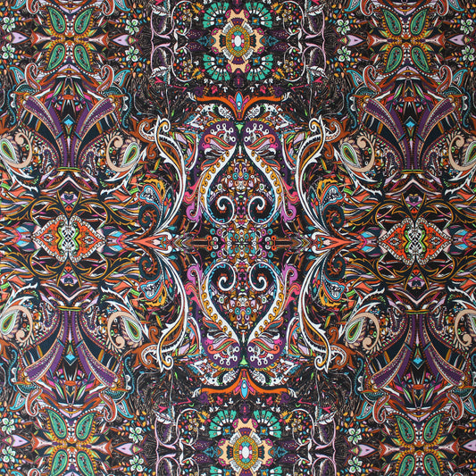 Italian 'paisley reflection' stretch cotton shirting