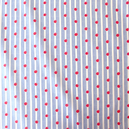 Italian "cabana citrus" striped cotton poplin