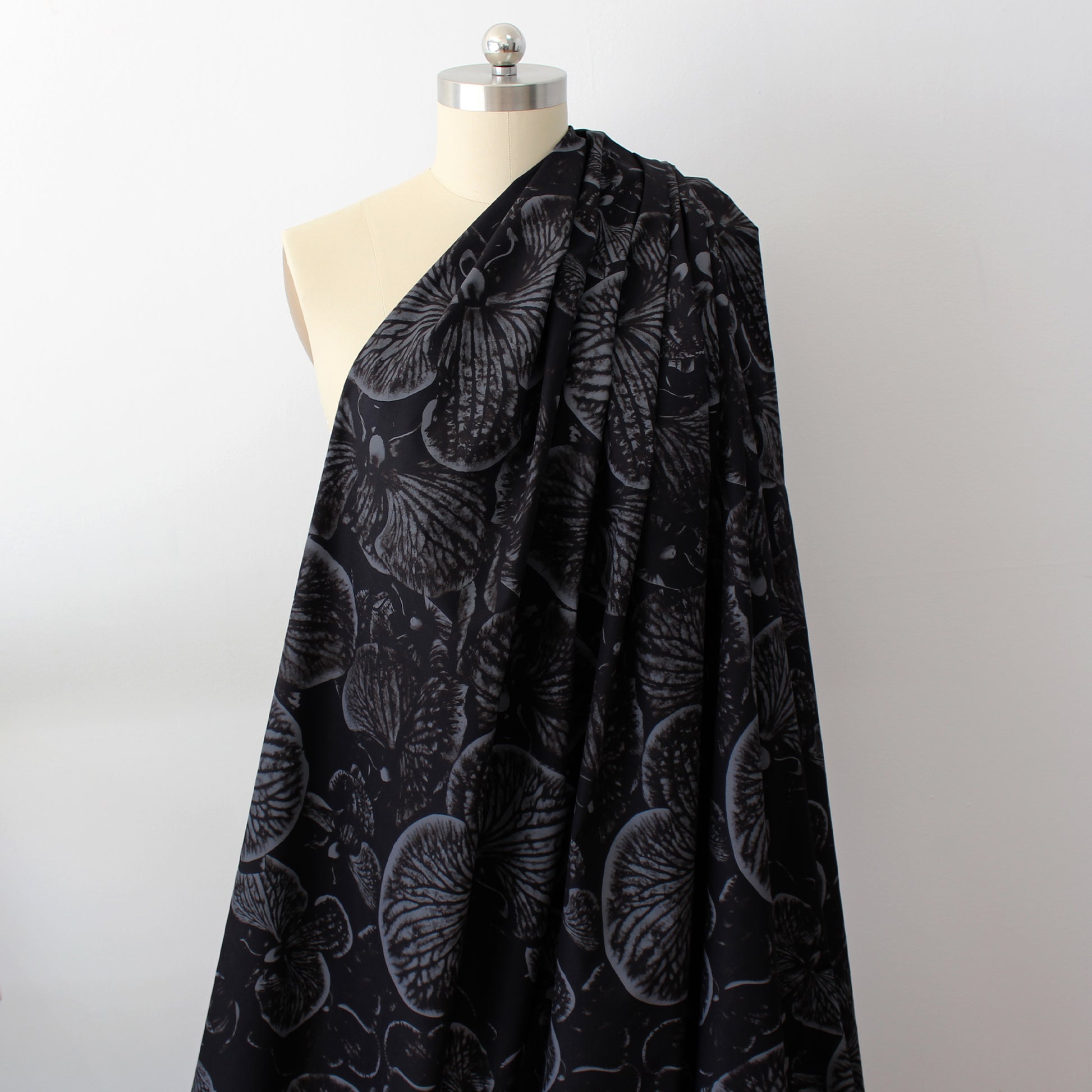 Italian 'night orchid' cotton shirting