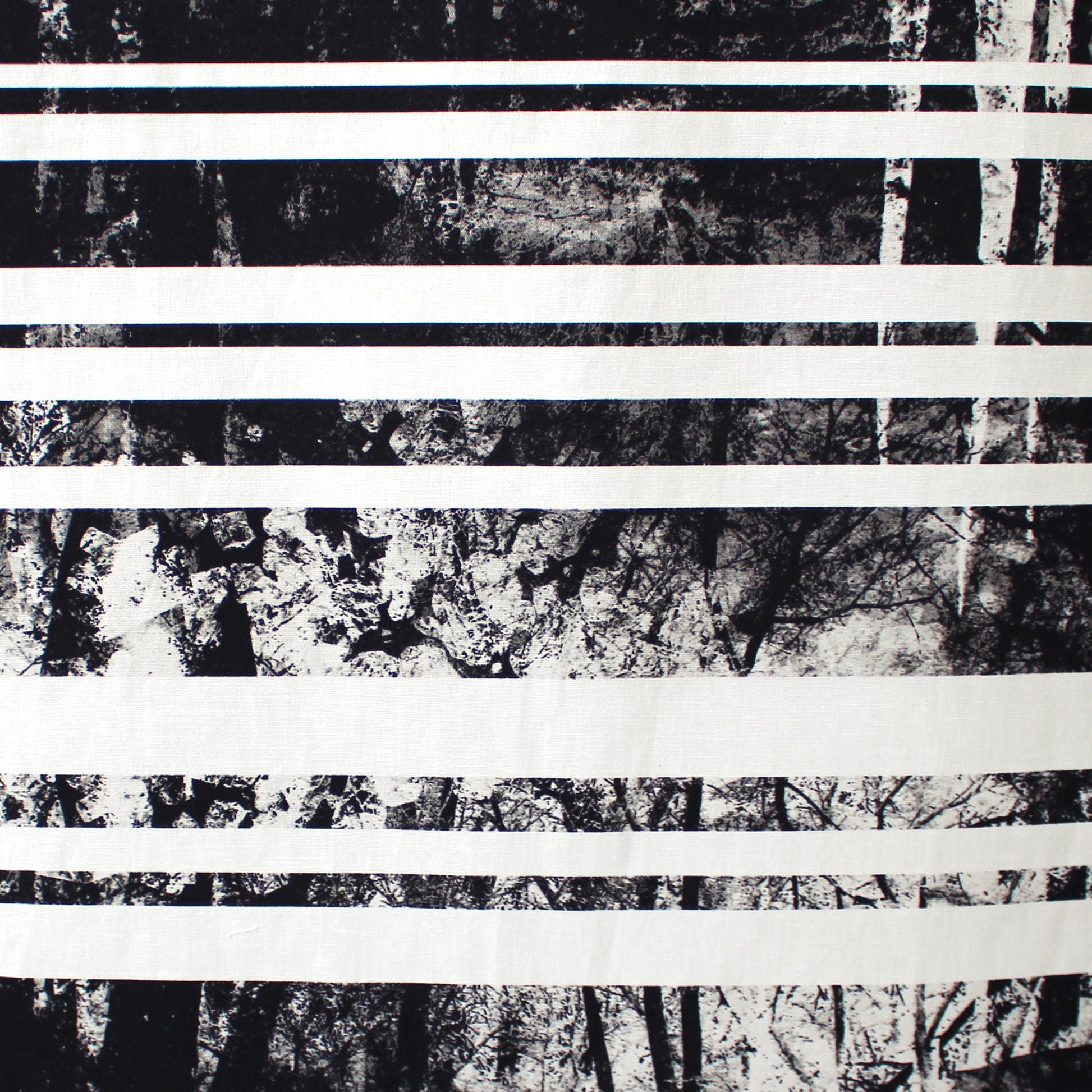 Italian 'trees behind stripes' stretch cotton shirting