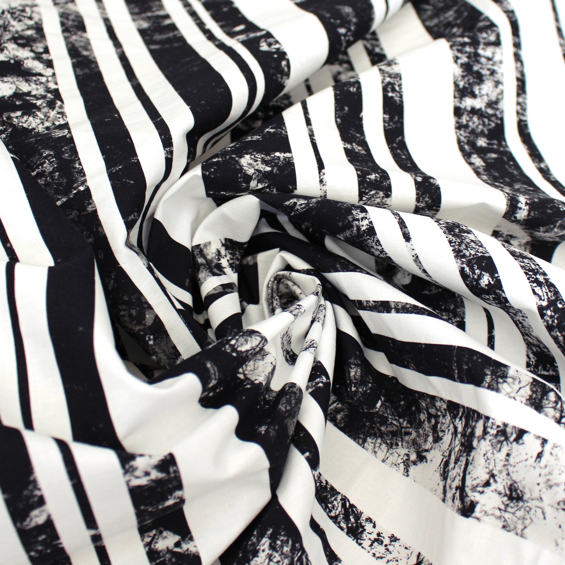 Italian 'trees behind stripes' stretch cotton shirting