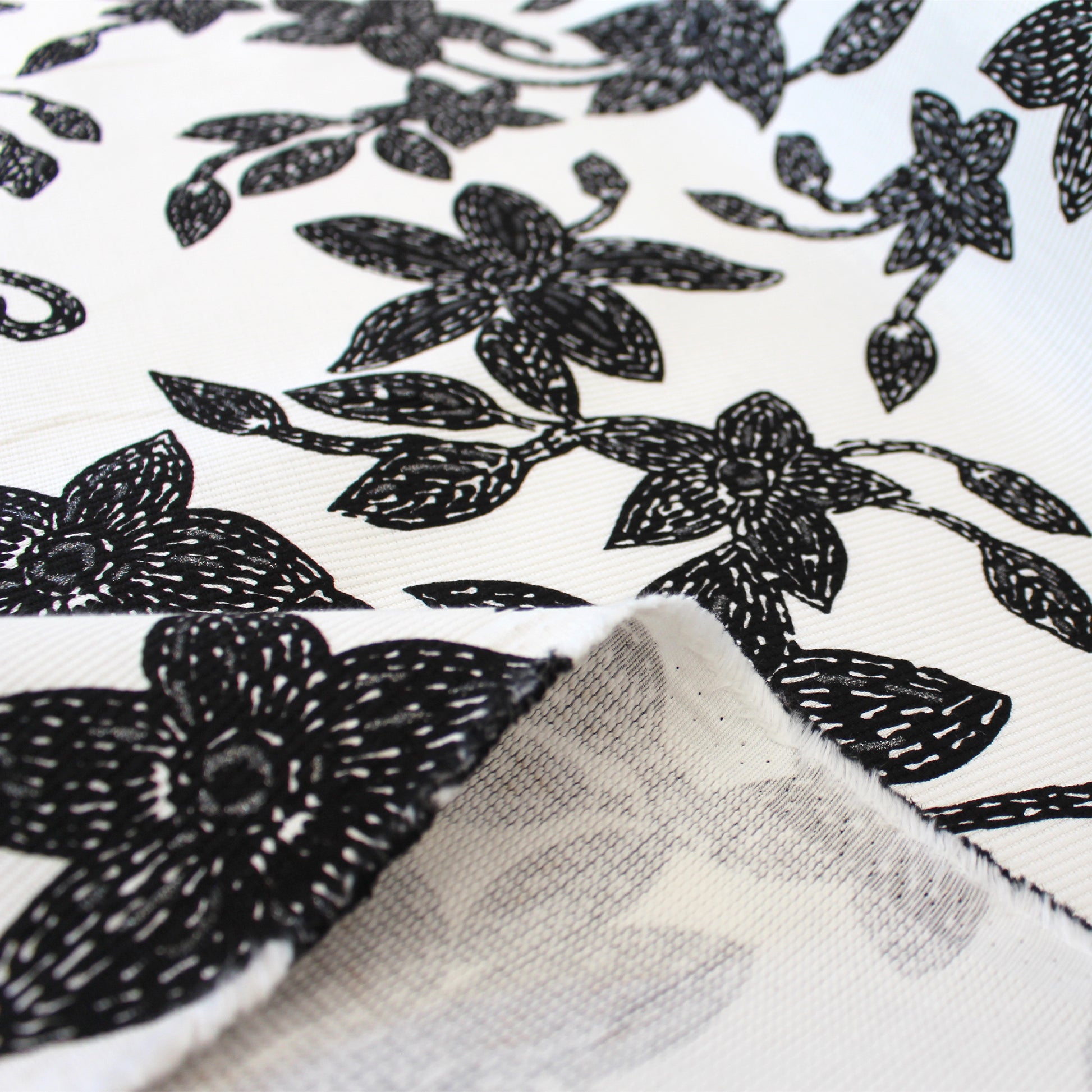 Japanese 'floral cord' cotton corduroy