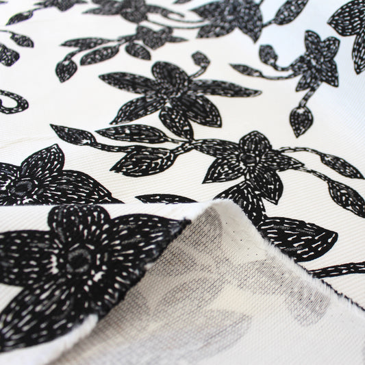 Japanese 'floral cord' cotton corduroy
