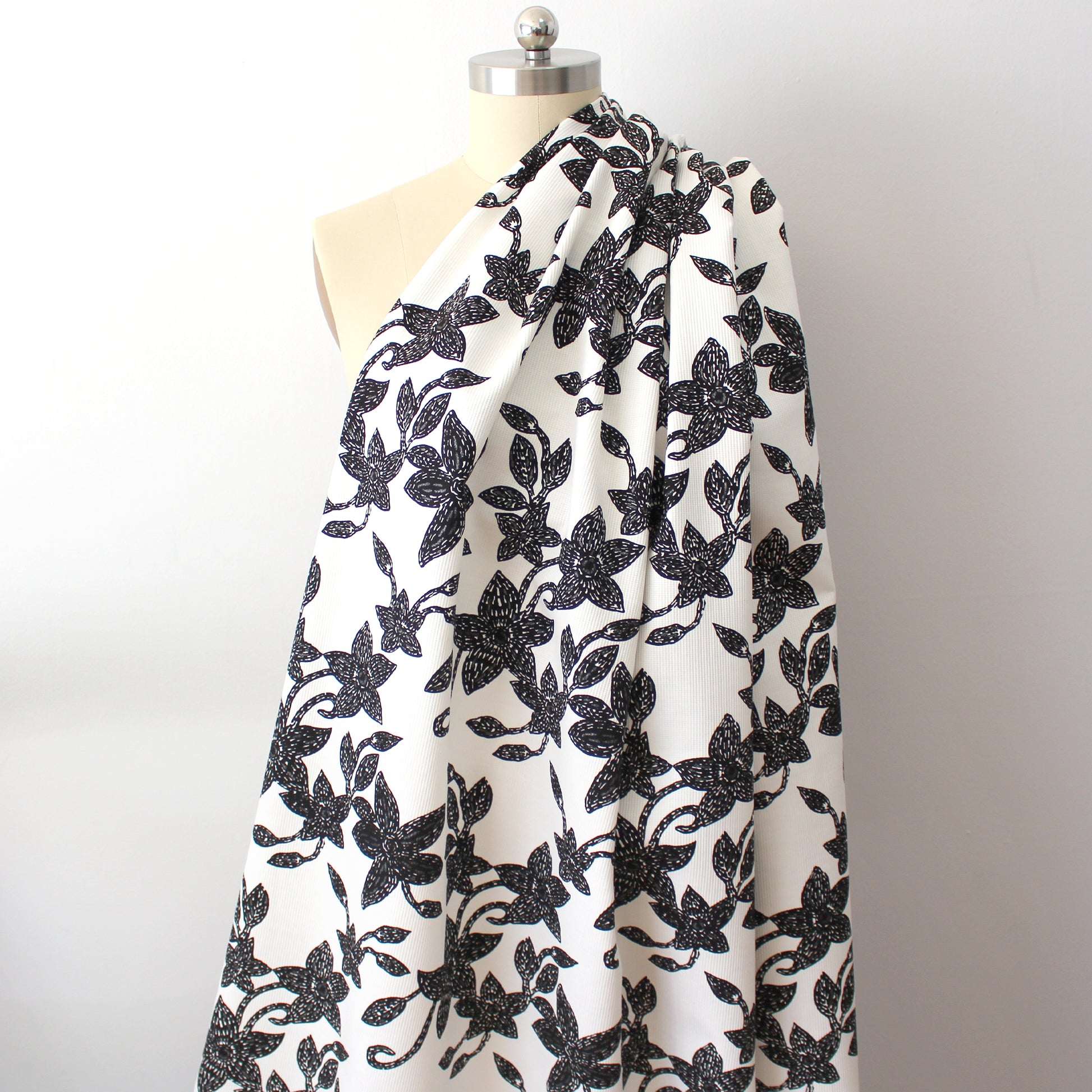 Japanese 'floral cord' cotton corduroy