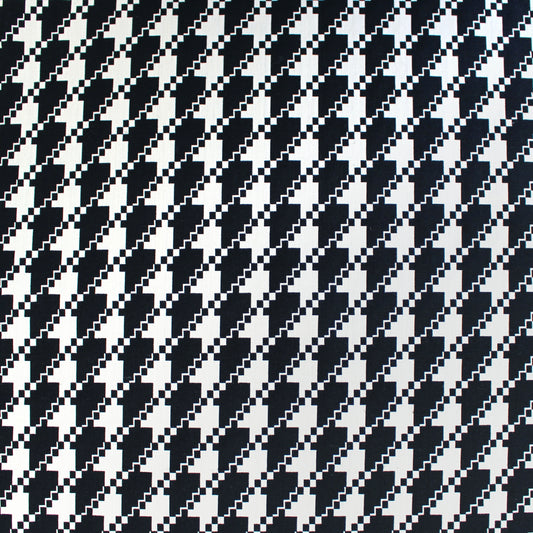 Italian 'digital houndstooth' reversible stretch jacquard