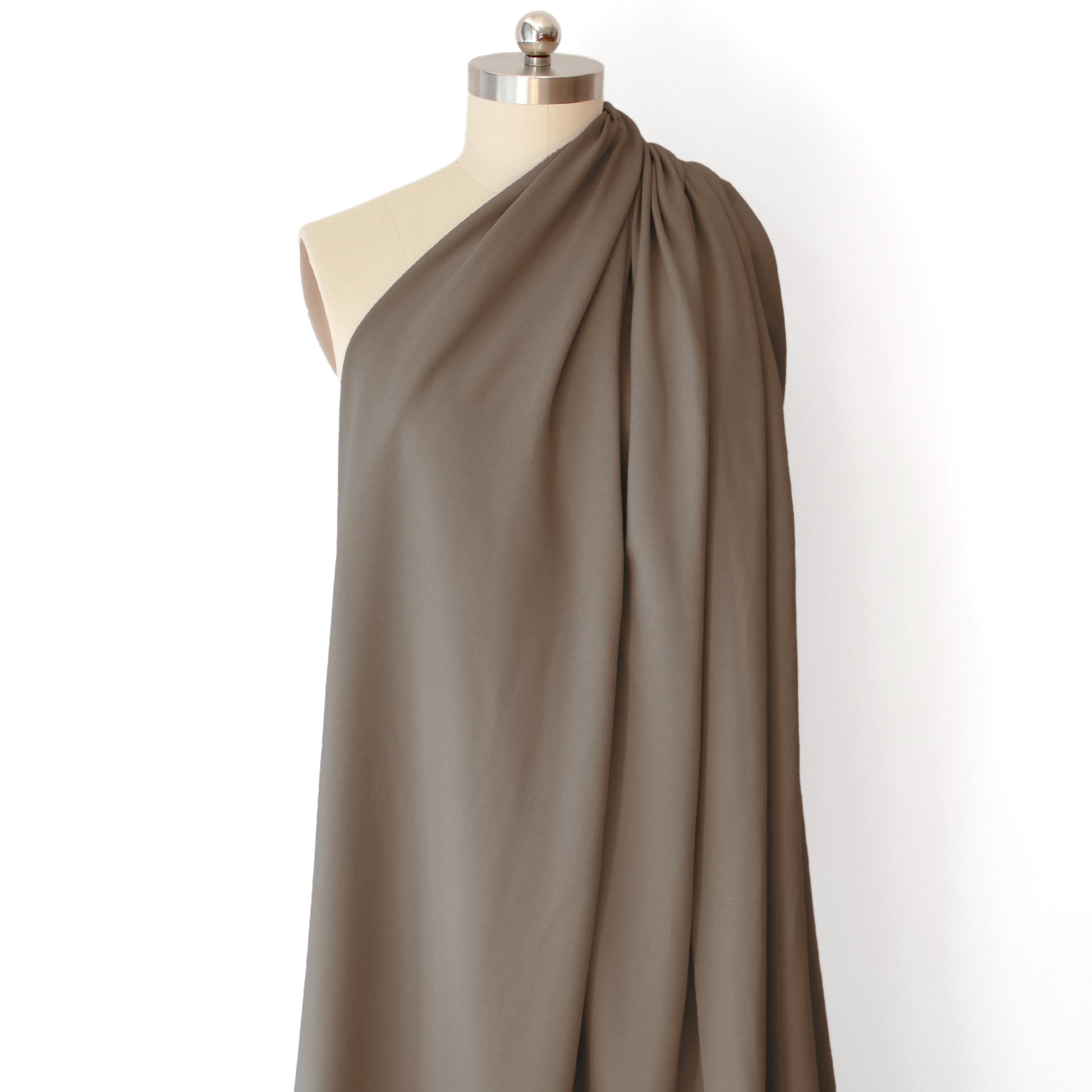 eco fleece cotton sweatshirt knit - cocoa