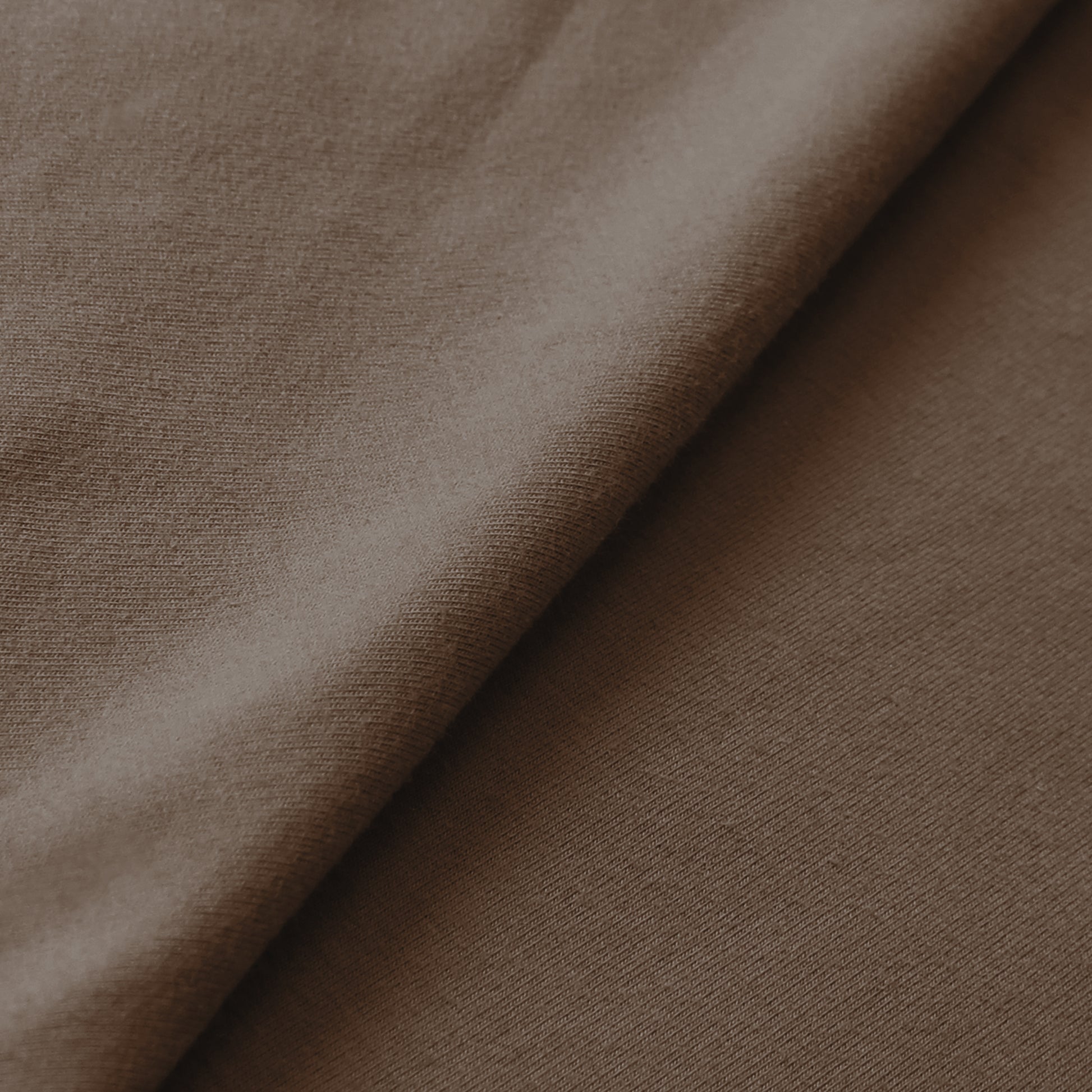 eco fleece cotton sweatshirt knit - cocoa