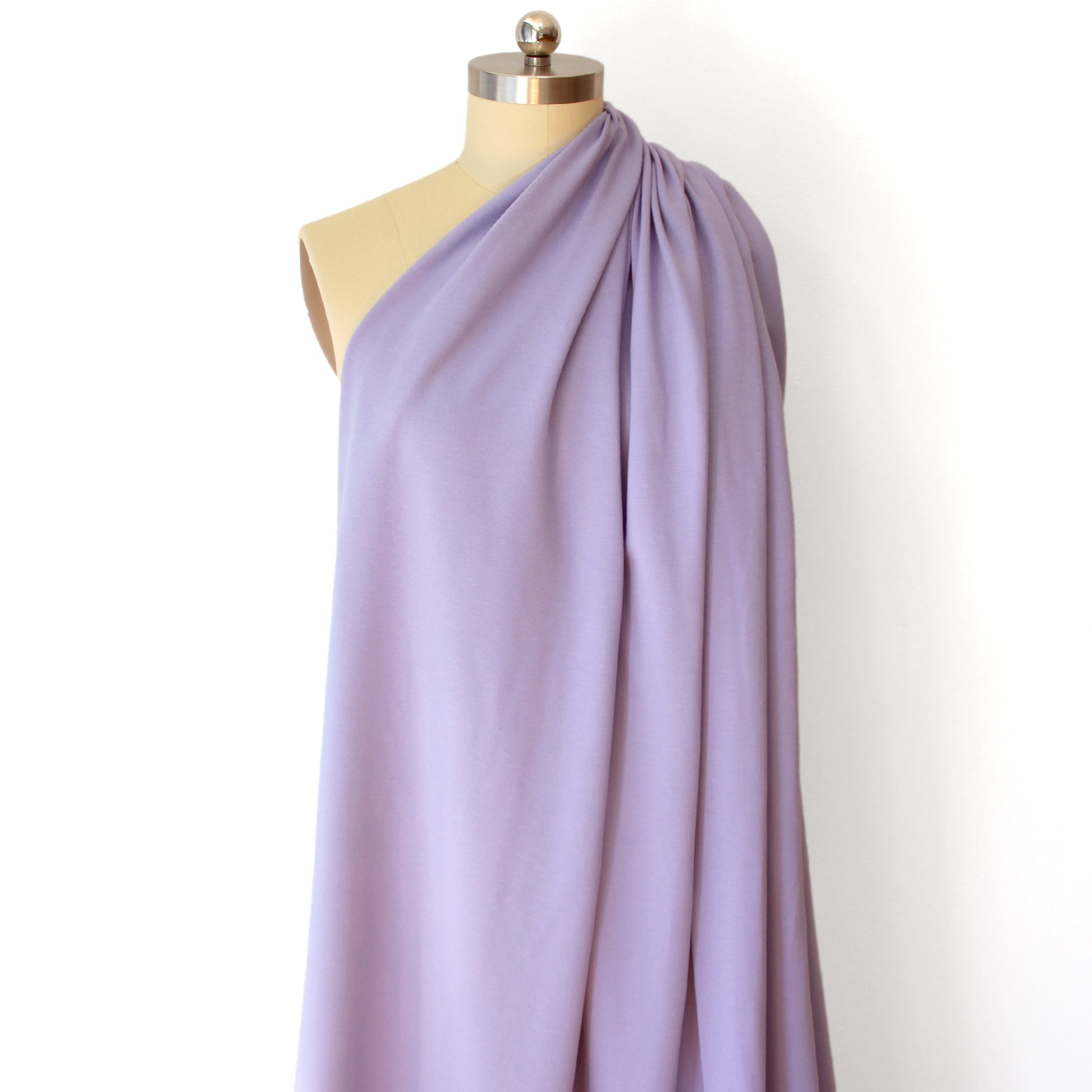 eco fleece cotton sweatshirt knit - purple lilac