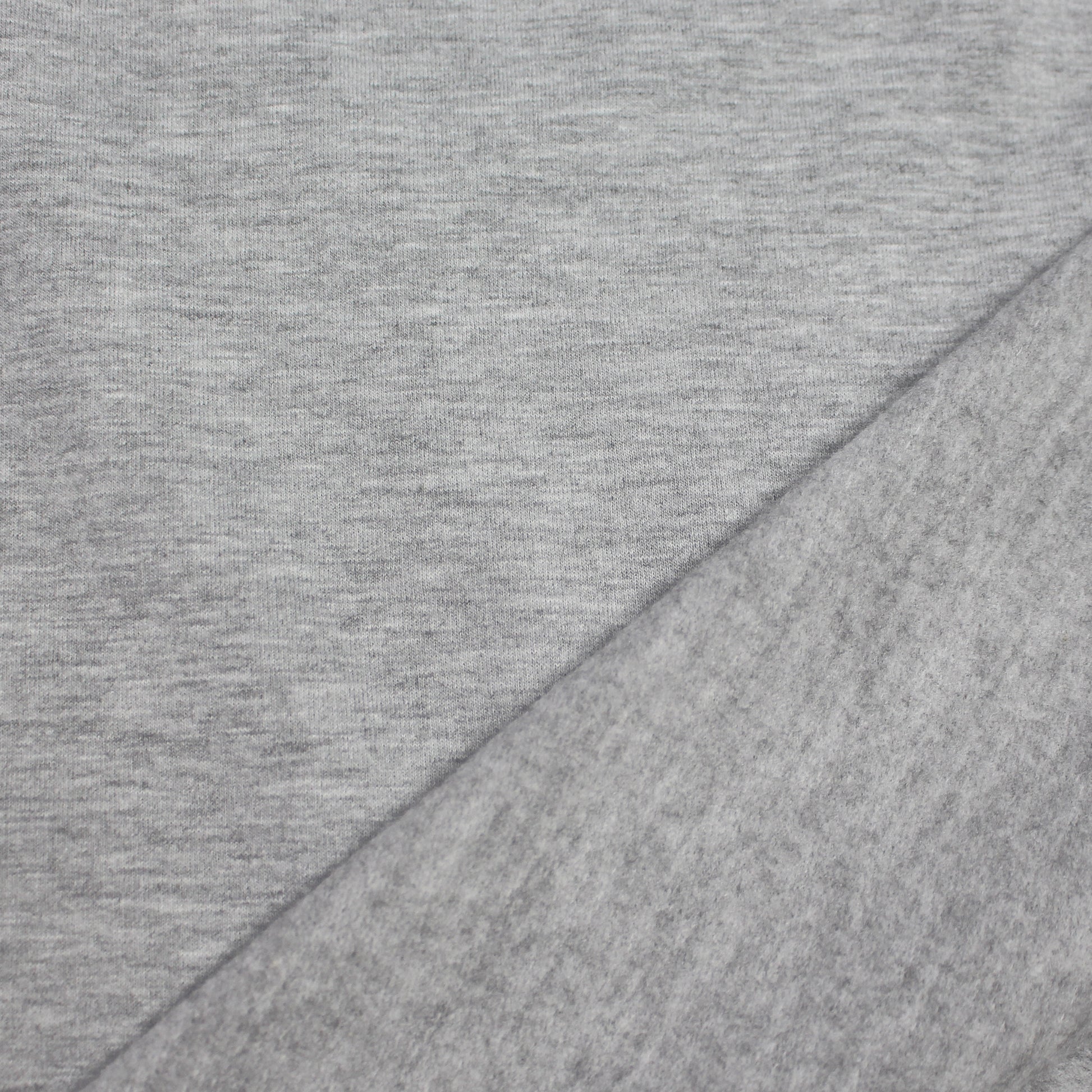 eco fleece cotton sweatshirt knit - medium heathered gray