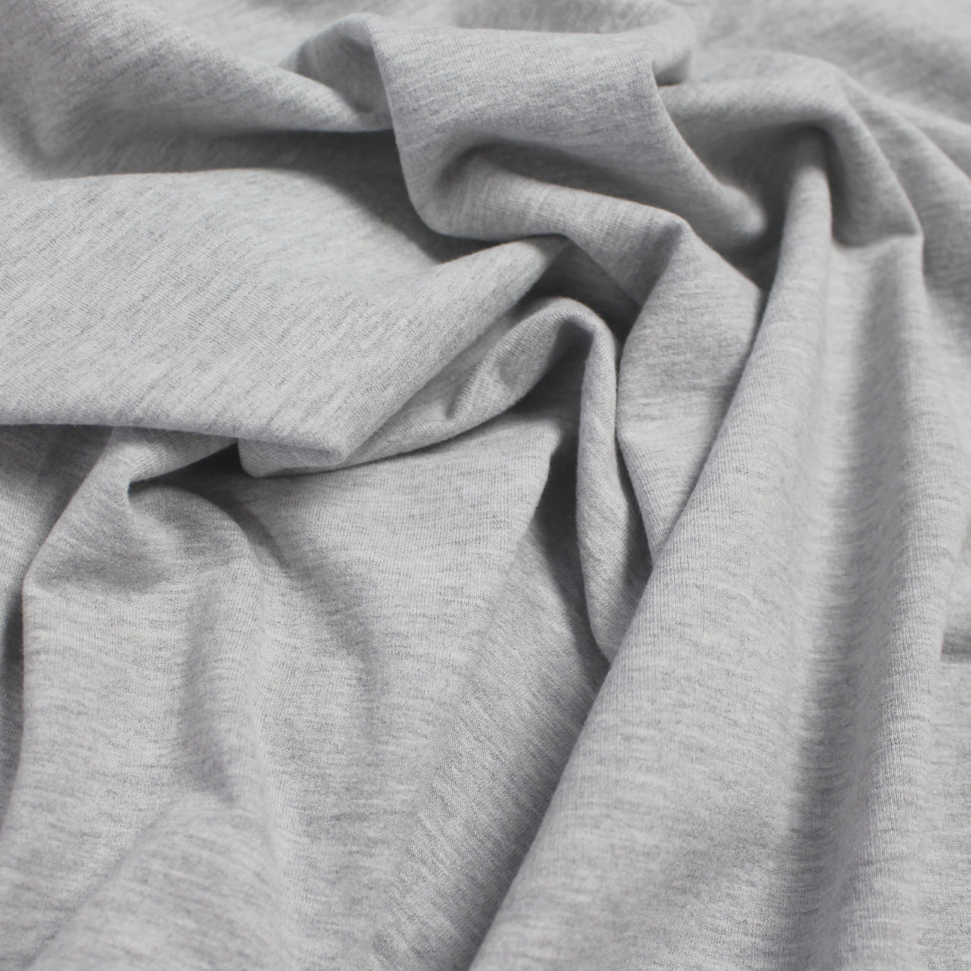 eco fleece cotton sweatshirt knit - medium heathered gray