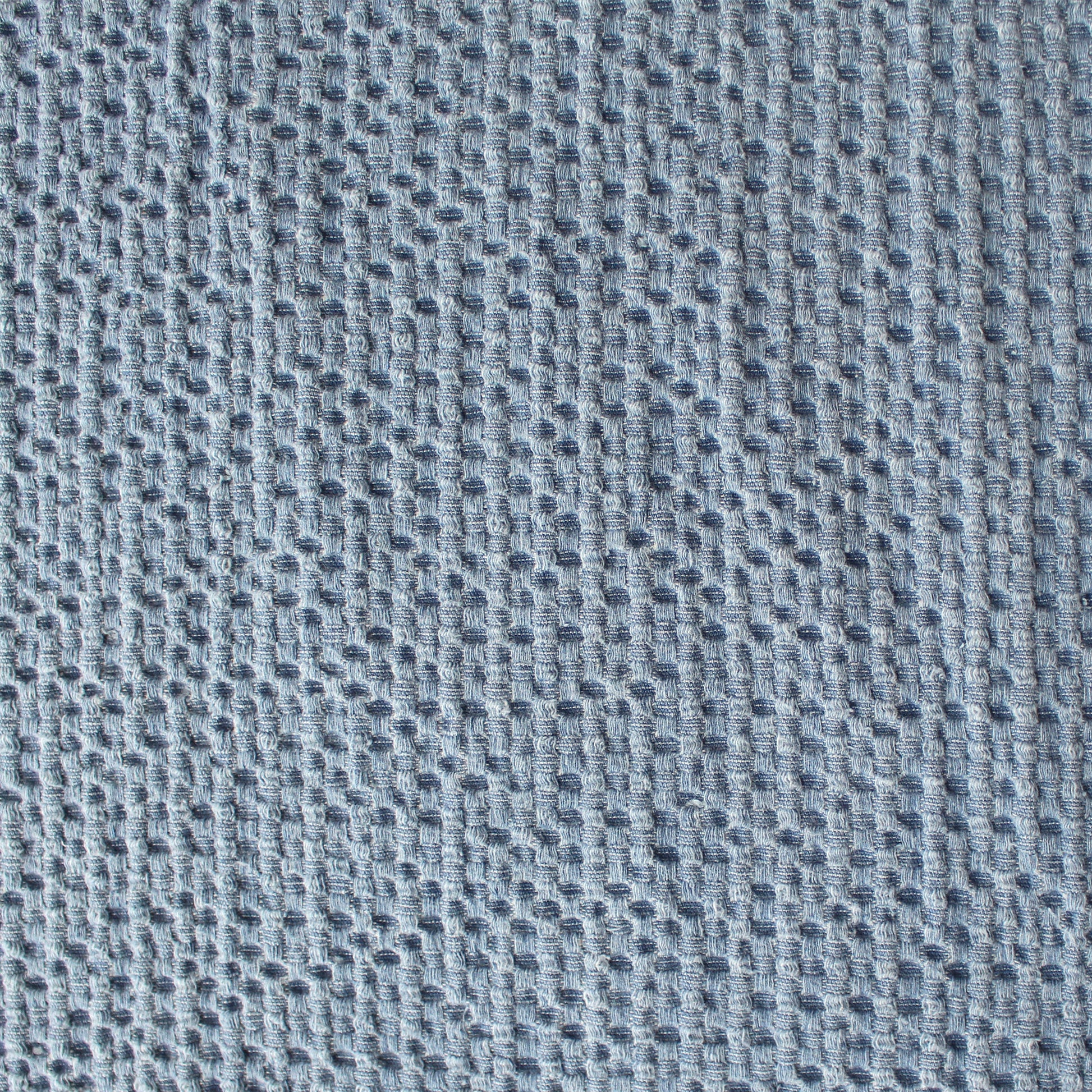 'Belgian waffle' textured cotton blend denim, Oeko-Tex cert.
