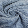 'Belgian waffle' textured cotton blend denim, Oeko-Tex cert.