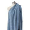 'Belgian waffle' textured cotton blend denim, Oeko-Tex cert.